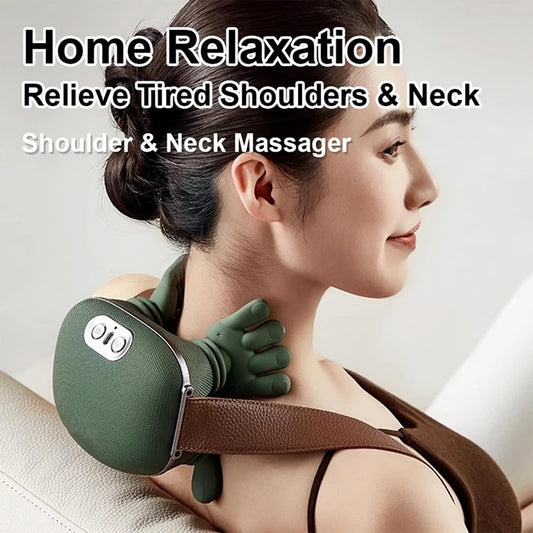 Neck Massager with Heat 2026 Updated Wireless Bionic Back Massager